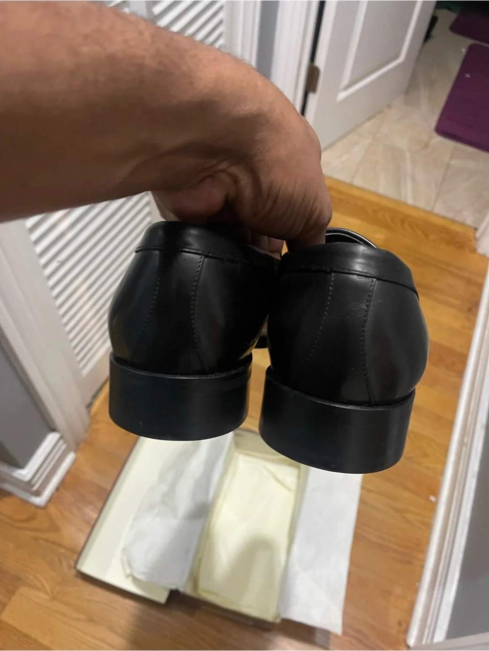 NWB To Boot NY Black Leather Penny Loafers Sz 10.5